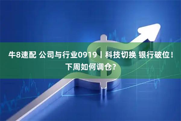 牛8速配 公司与行业0919丨科技切换 银行破位！下周如何调仓？