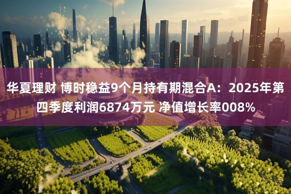 华夏理财 博时稳益9个月持有期混合A：2025年第四季度利润6874万元 净值增长率008%